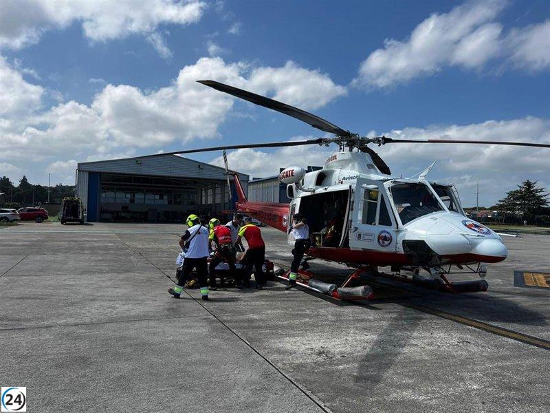 Helicóptero del Gobierno realiza evacuación de emergencia en Polaciones por un infarto.