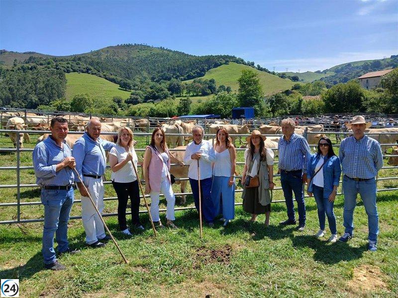 Alrededor de 800 ganado se reúnen en la exhibición ganadera de Gandarilla, San Vicente.