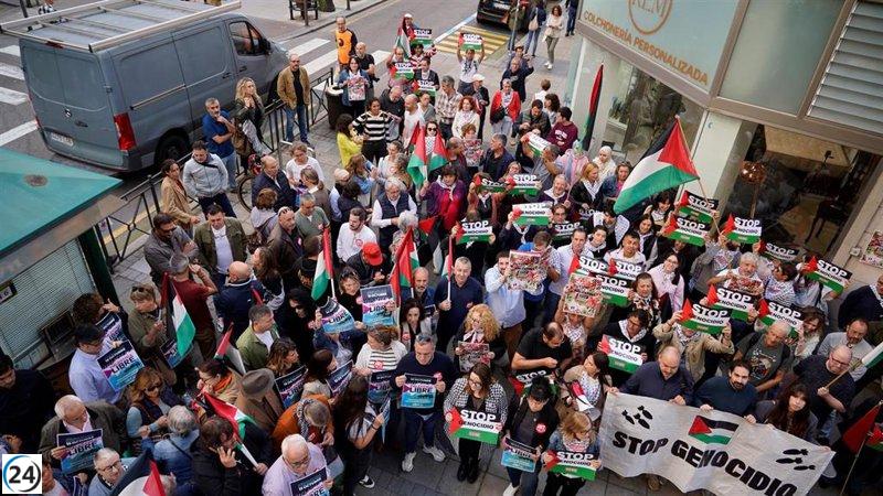Centros laborales de Cantabria piden un Estado palestino y una paz duradera.