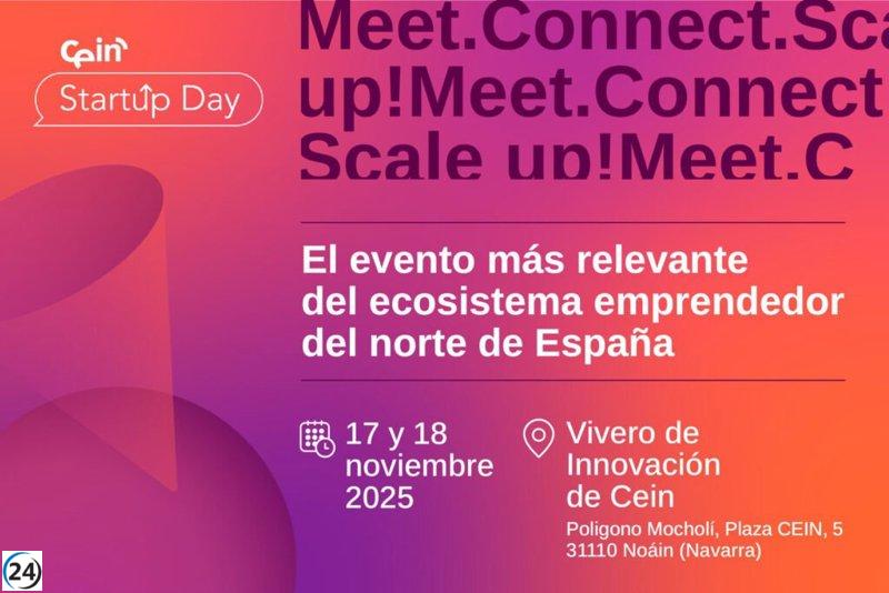 Nueve emprendedores de Cantabria se presentan en el Startup Day de Pamplona junto a SODERCAN el 17 y 18 de noviembre.
