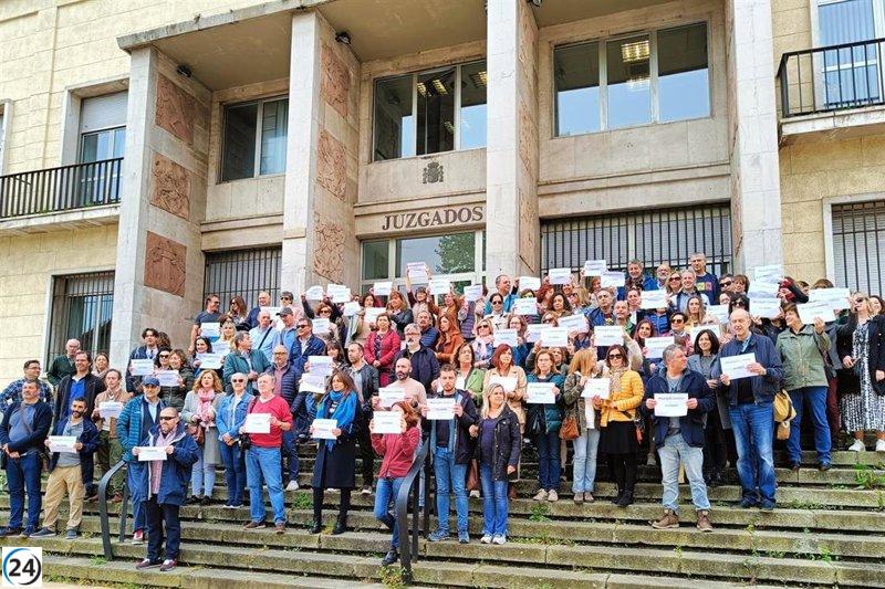 El 90% de los funcionarios de Justicia de Cantabria en huelga, según sindicatos.