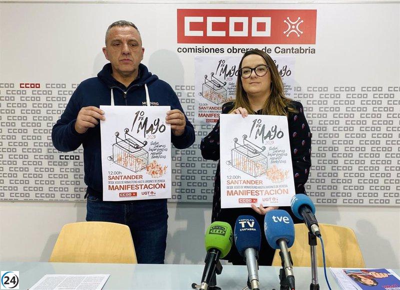 CCOO y UGT protestarán en Santander el 1 de mayo por subida salarial.
