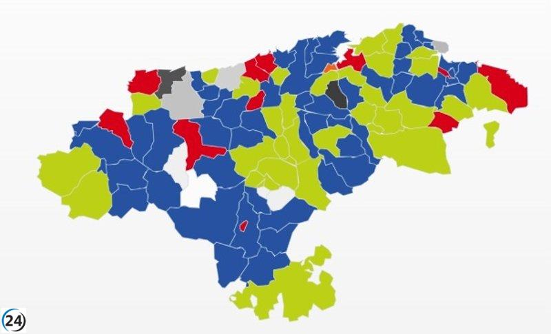 El PP arrasa con 48 ayuntamientos, seguido por el PRC con 31; el PSOE y Cs se quedan rezagados.